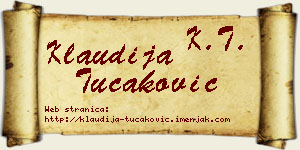Klaudija Tucaković vizit kartica